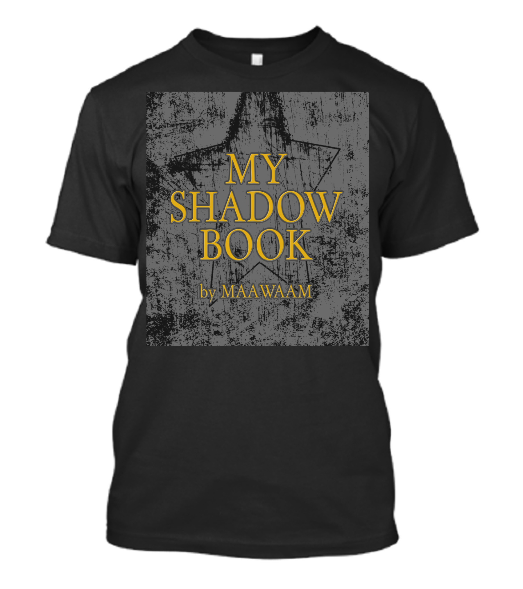 My Shadow Book By Maawaam Star Outline Grunge Texture T-Shirt