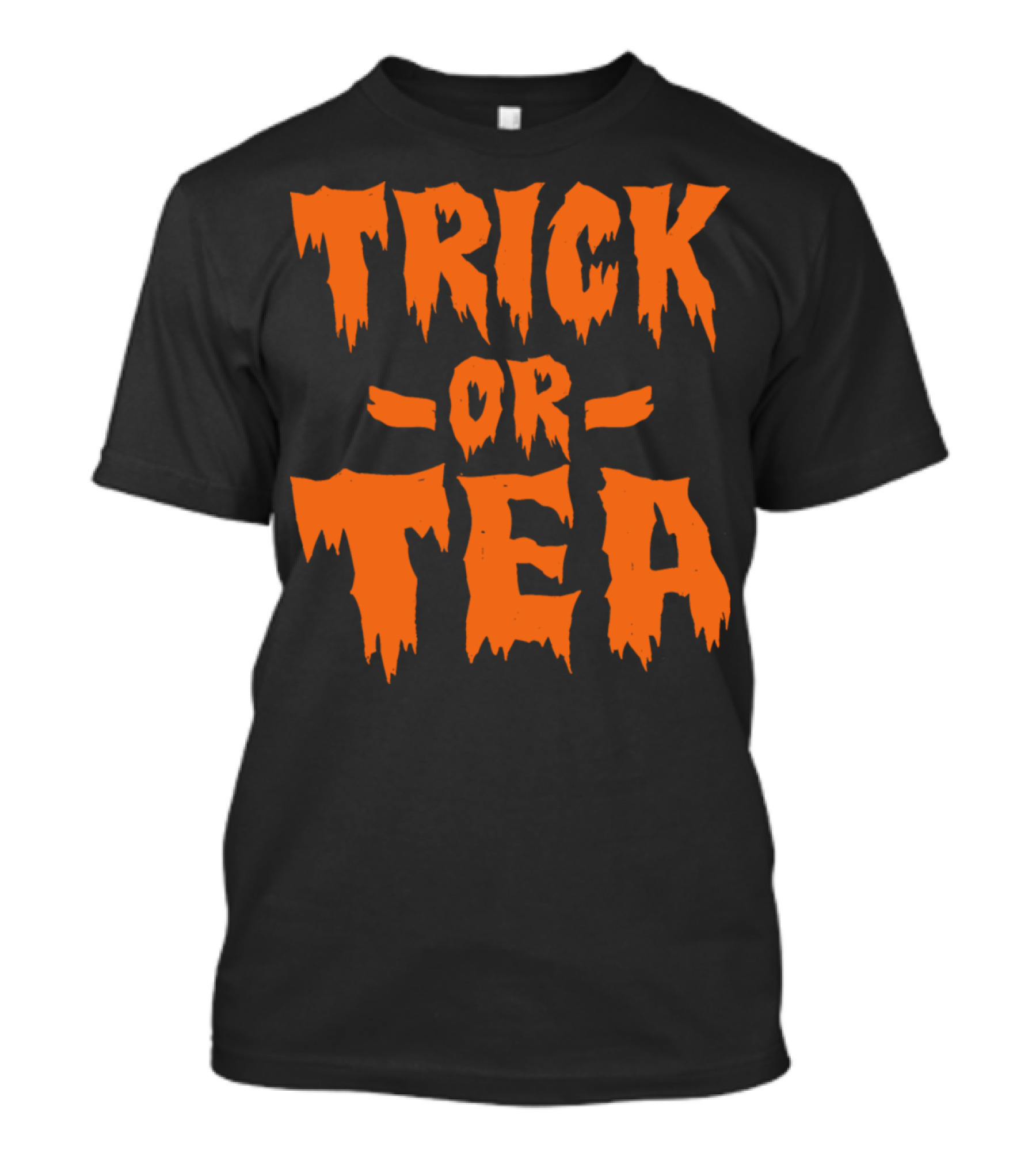 Trick Or Tea Halloween Pumpkin Ghost Festive Phrase T-Shirt