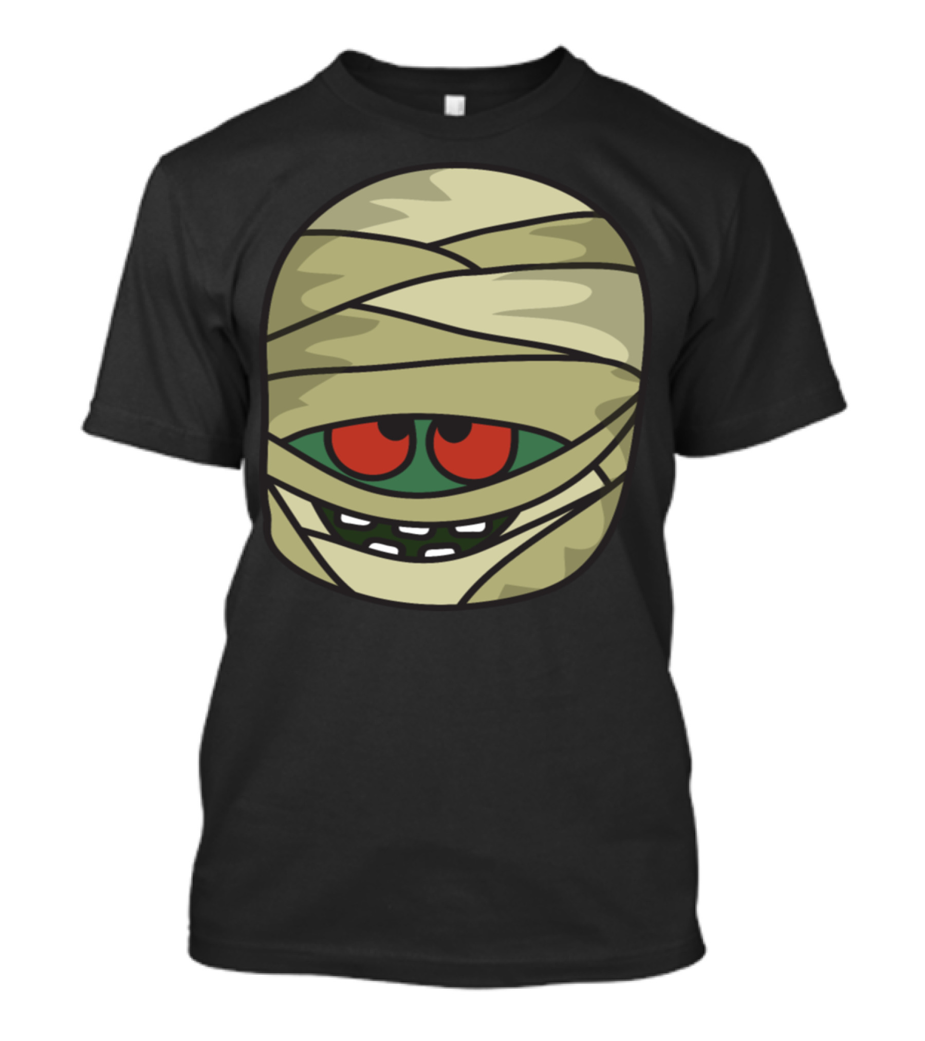 Halloween Mummy Monster Zombie Horror Face T-Shirt