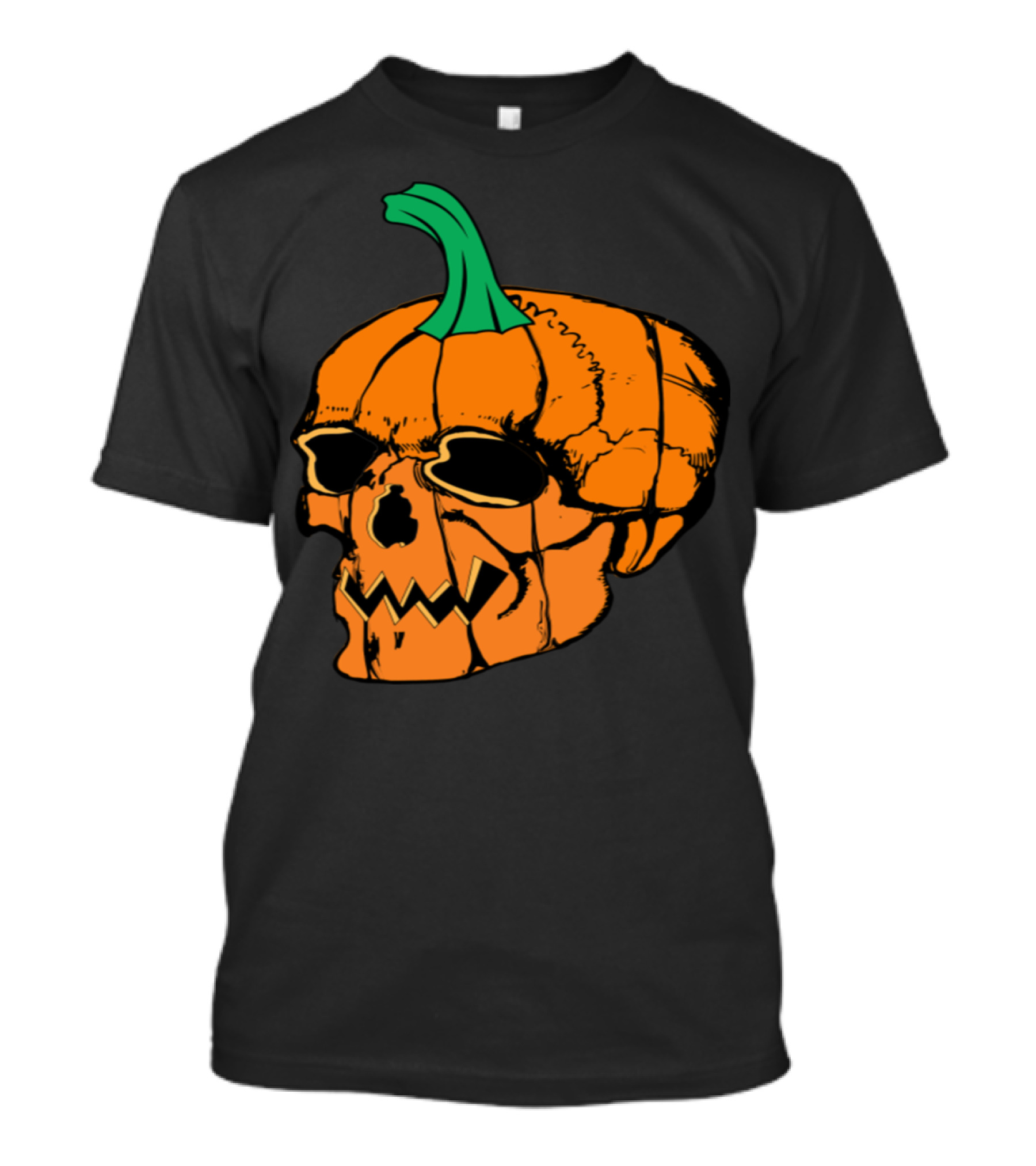 Pumpkin Skull Halloween Fusion T-Shirt