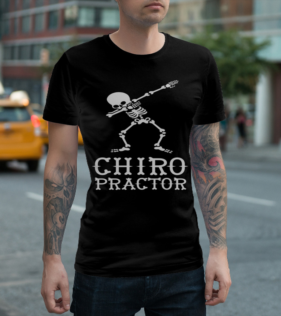 Dabbing Skeleton Chiropractor T-Shirt