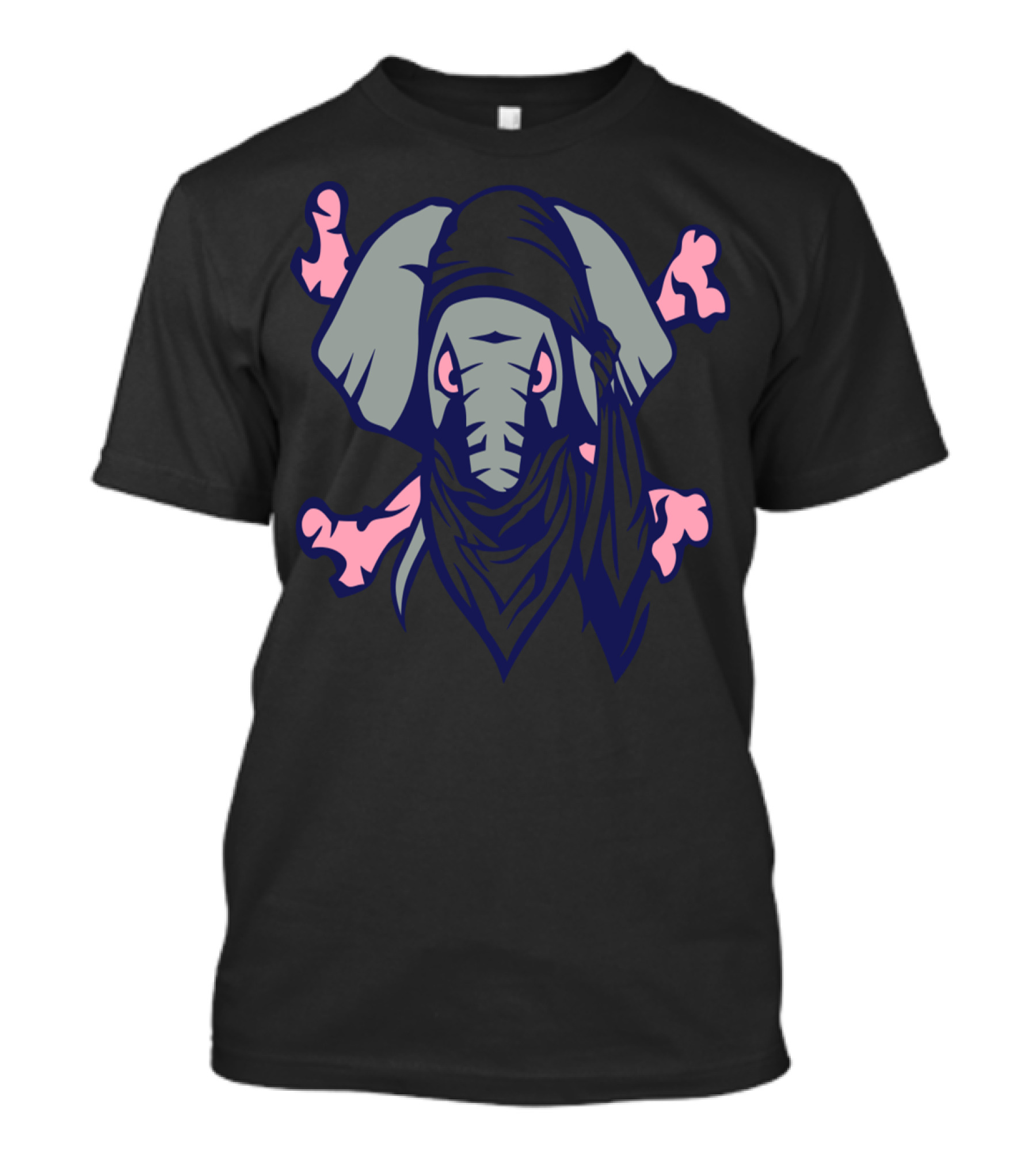 Elephant Skeleton Skull Bones Pirate Crossbones T-Shirt
