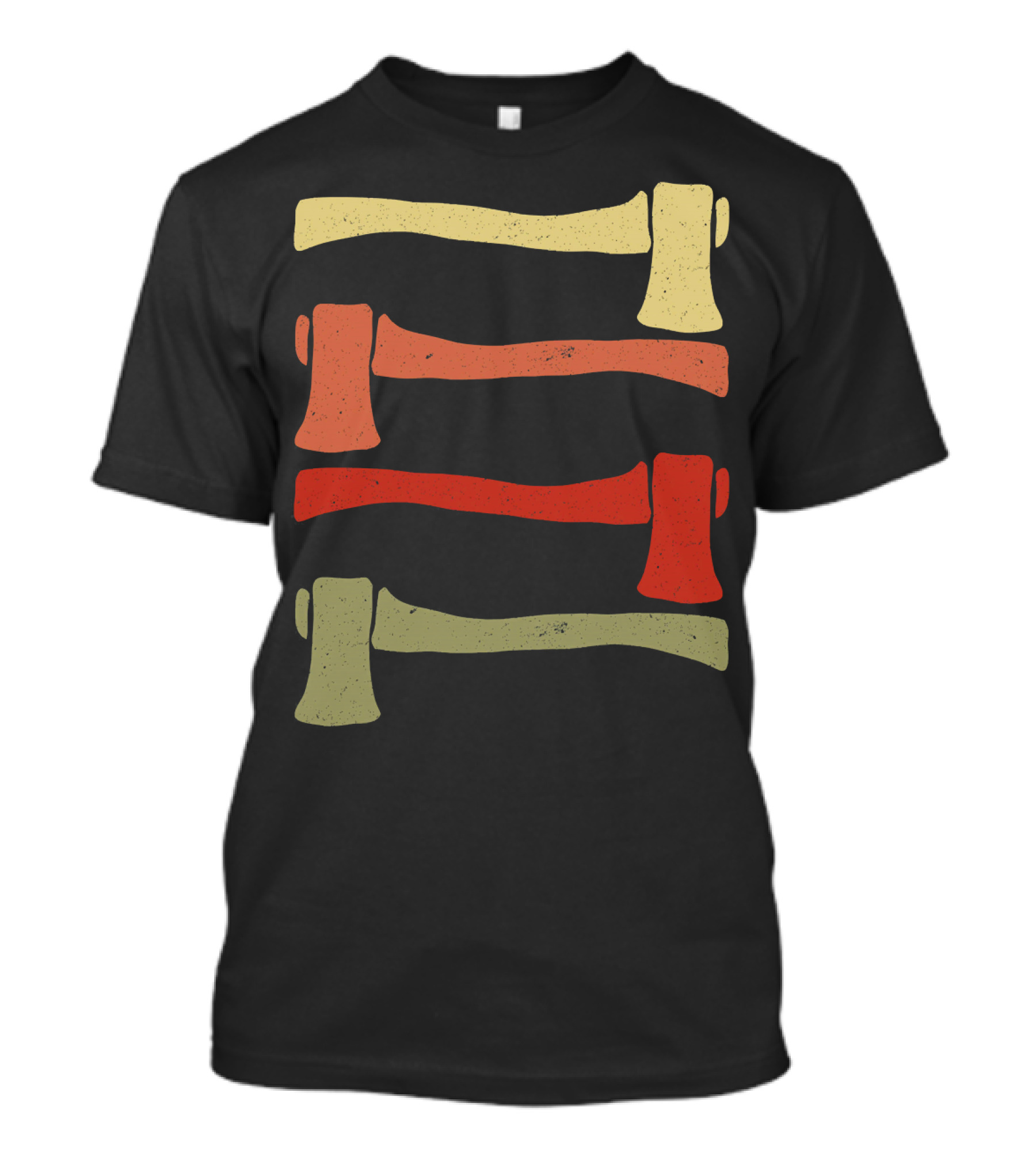 Axe Lumberjack Woodwork Vintage Four-Axe Display T-Shirt