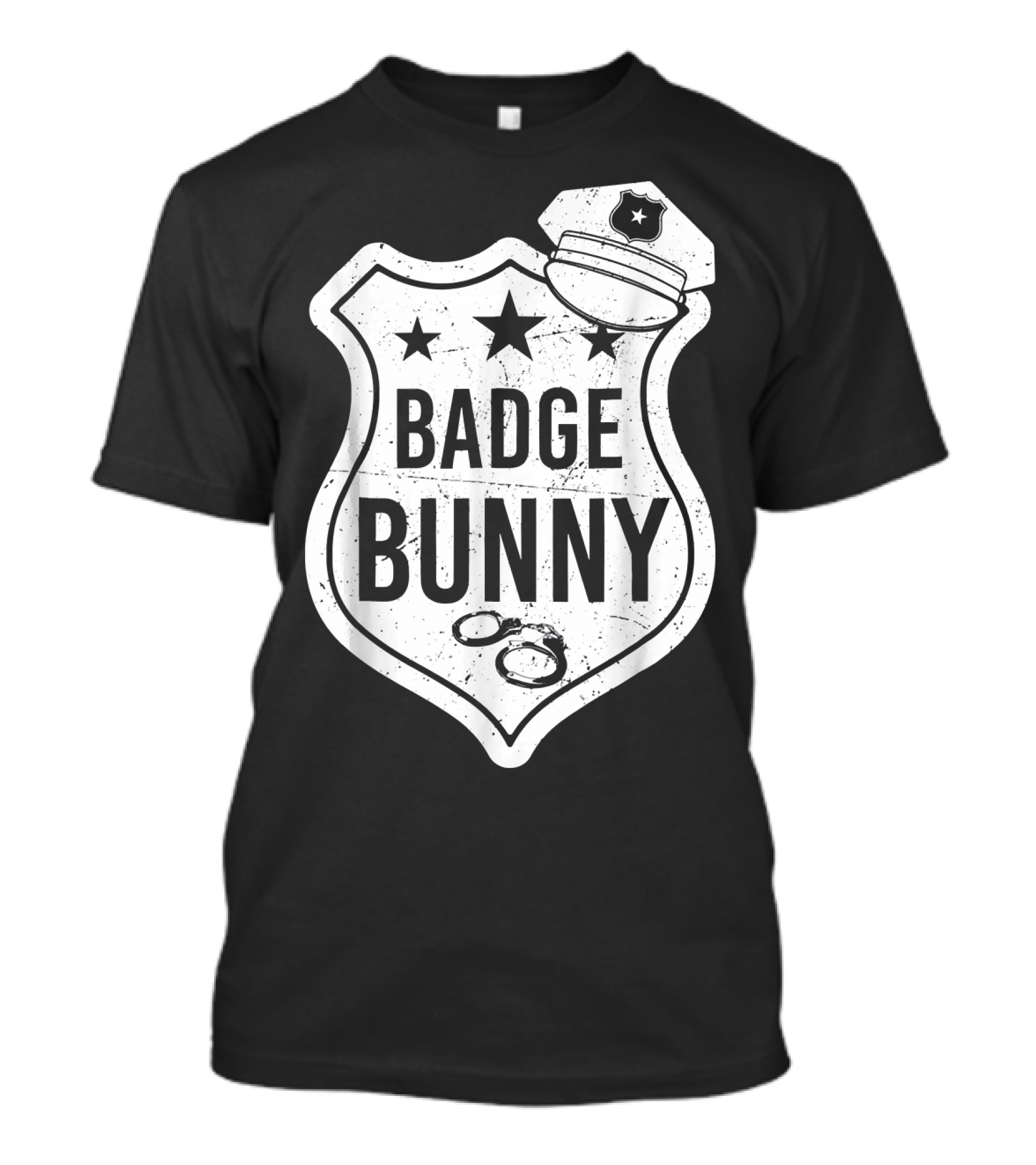 Badge Bunny Funny Police Officer Humor With Badge And Handcuffs T-Shirt