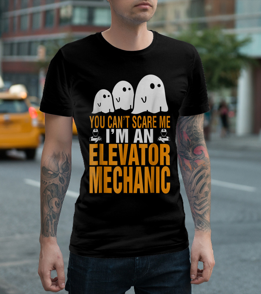 You Can't Scare Me I'm an Elevator Mechanic Ghosts T-Shirt