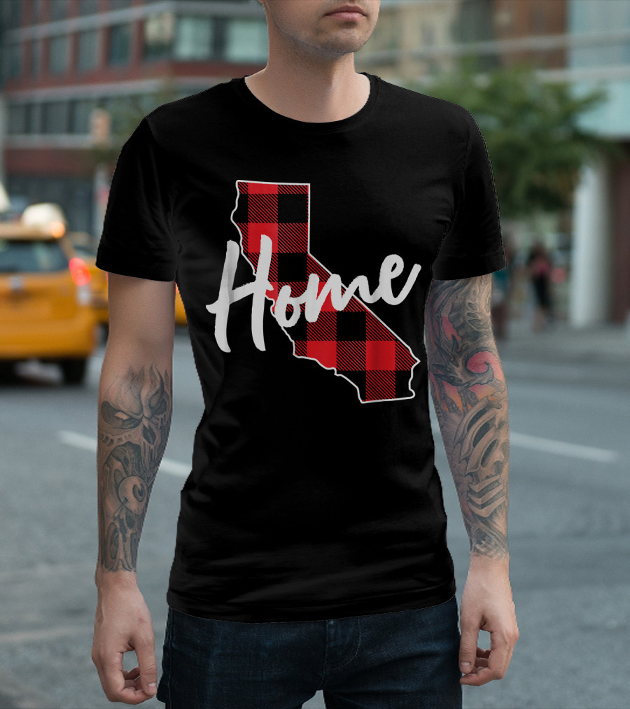 Buffalo Plaid California Home State T-Shirt