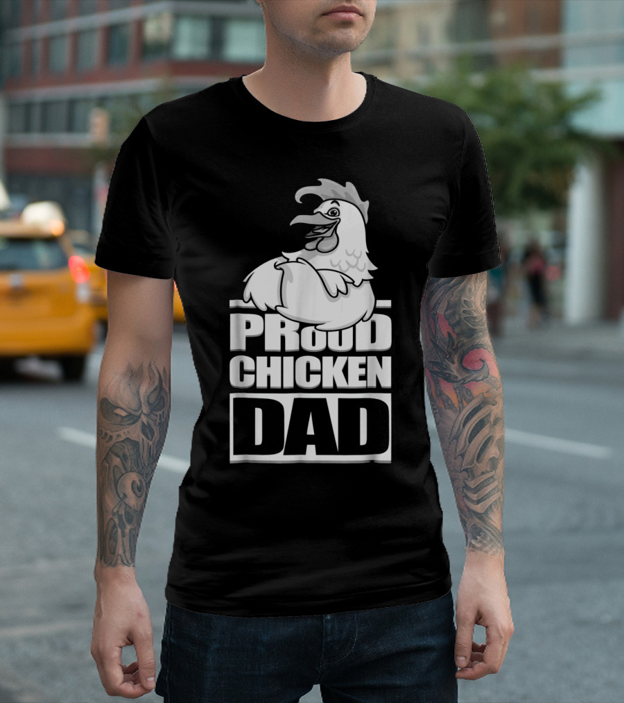 Proud Chicken Dad Funny Roos T-Shirt