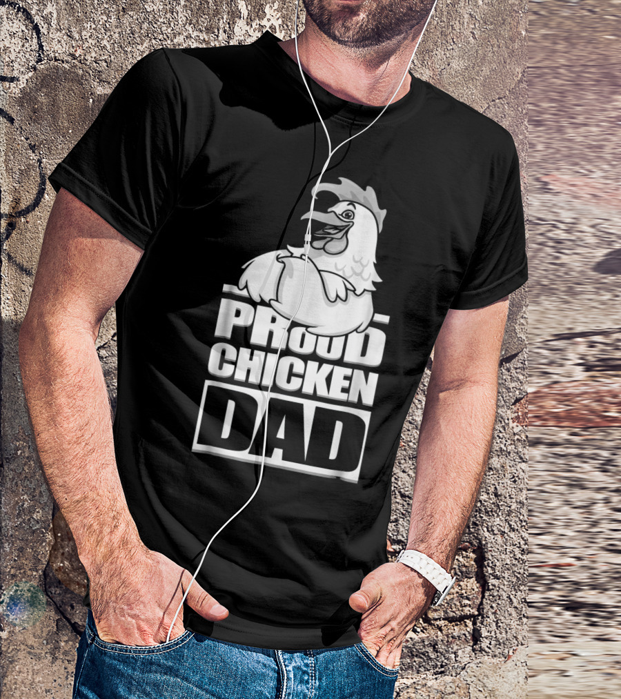 Proud Chicken Dad Funny Roos T-Shirt