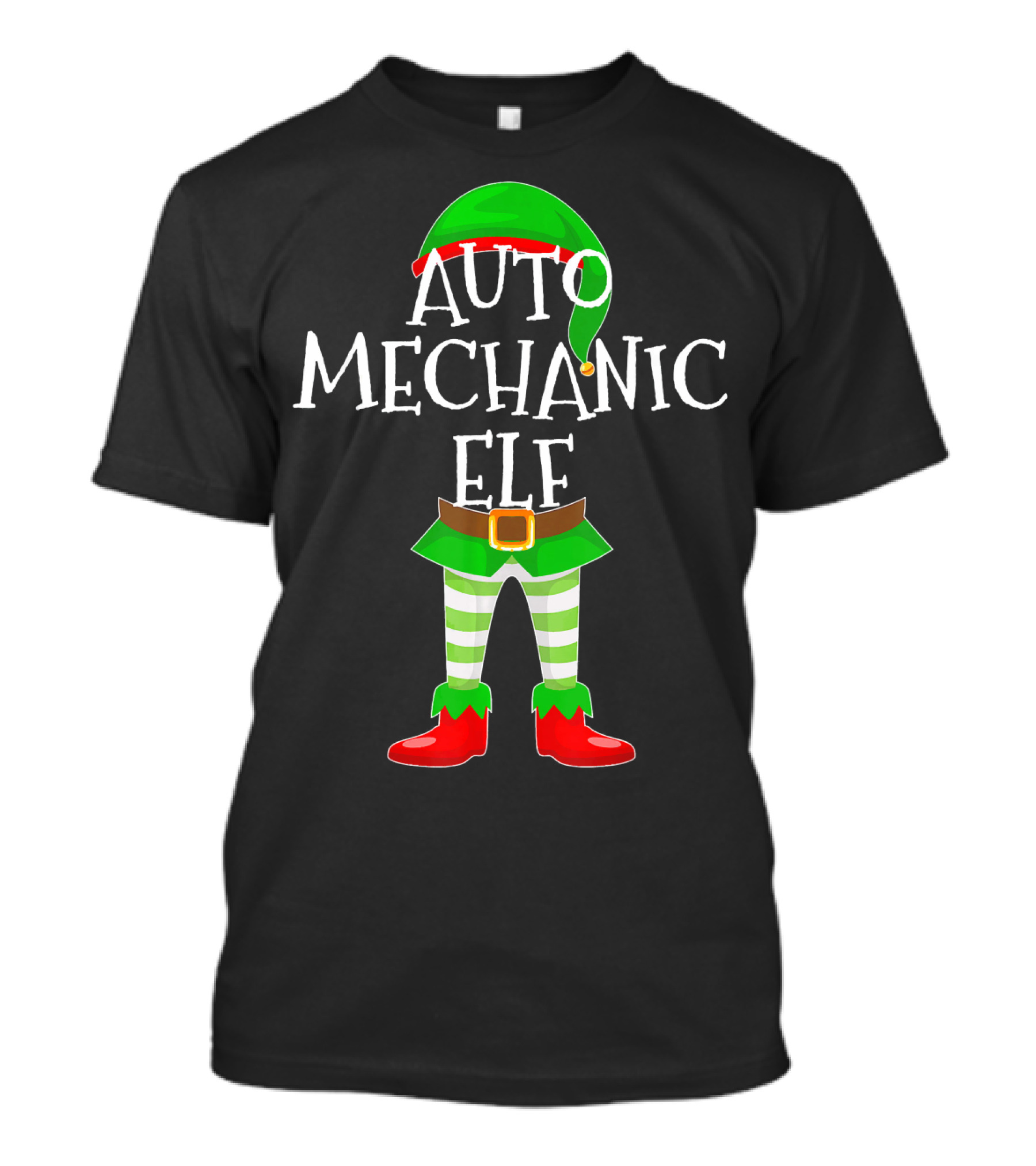 AUTO MECHANIC ELF Christmas Holiday Helper T-Shirt