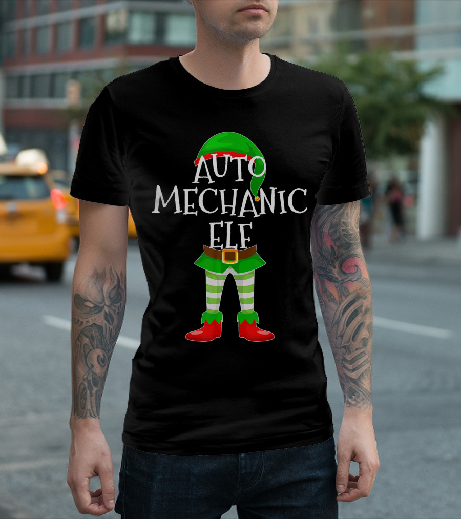 AUTO MECHANIC ELF Christmas Holiday Helper T-Shirt