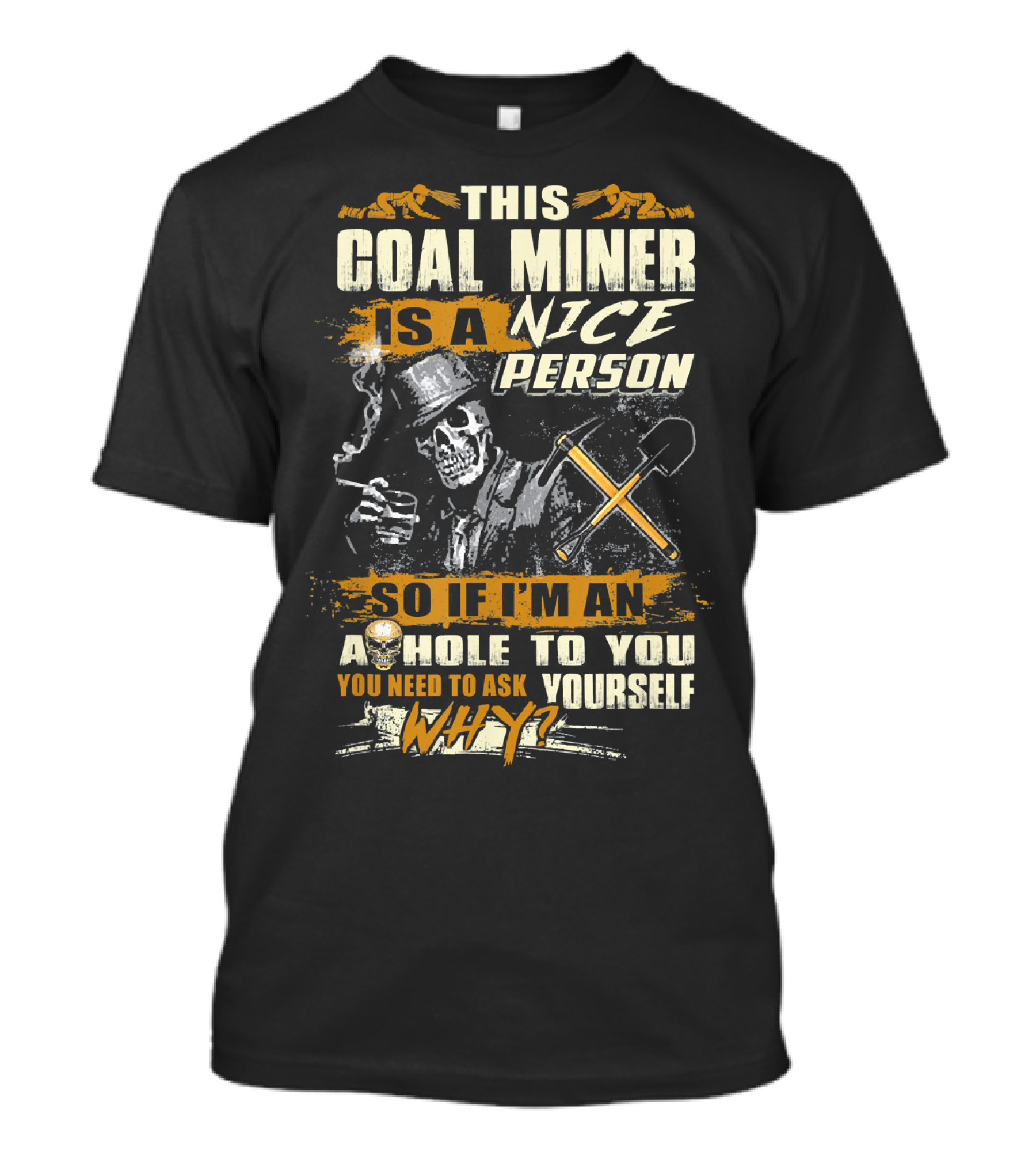 THIS COAL MINER IS A NICE PERSON SO IF I'M AN A HOLE TO YOU YOU NEED TO ASK YOURSELF WHY? T-Shirt