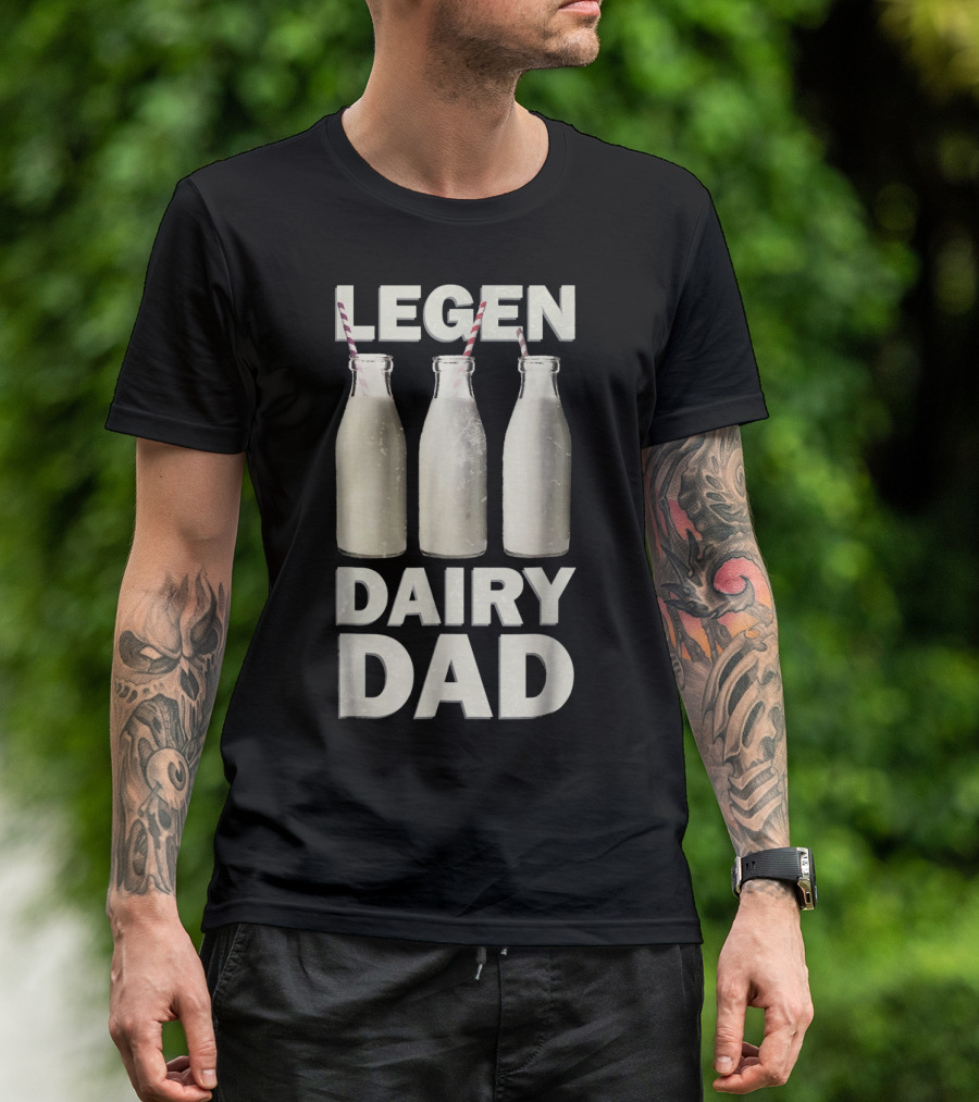 Legendairy Dad Milk Bottles T-Shirt