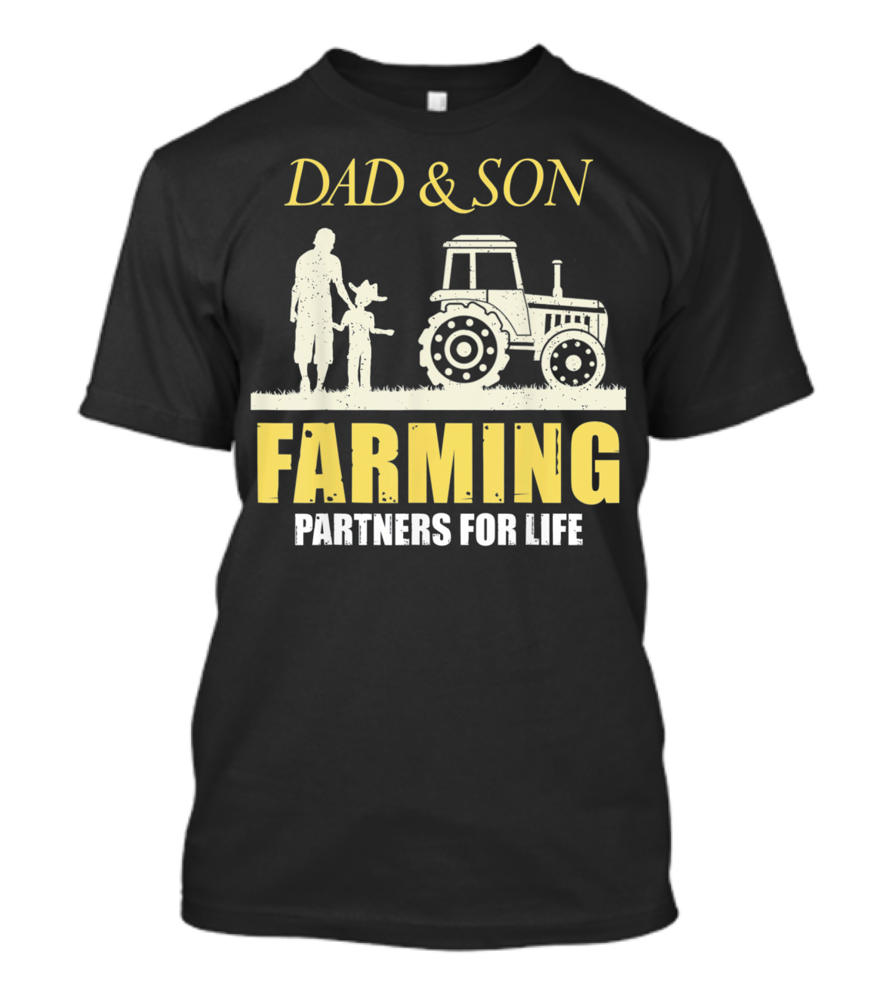 Dad And Son Farming Partners For Life Tractor T-Shirt