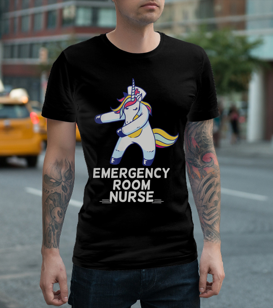 Emergency Room Nurse Unicorn Floss Dance T-Shirt