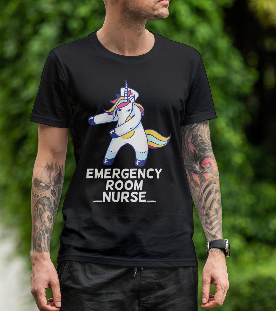 Emergency Room Nurse Unicorn Floss Dance T-Shirt