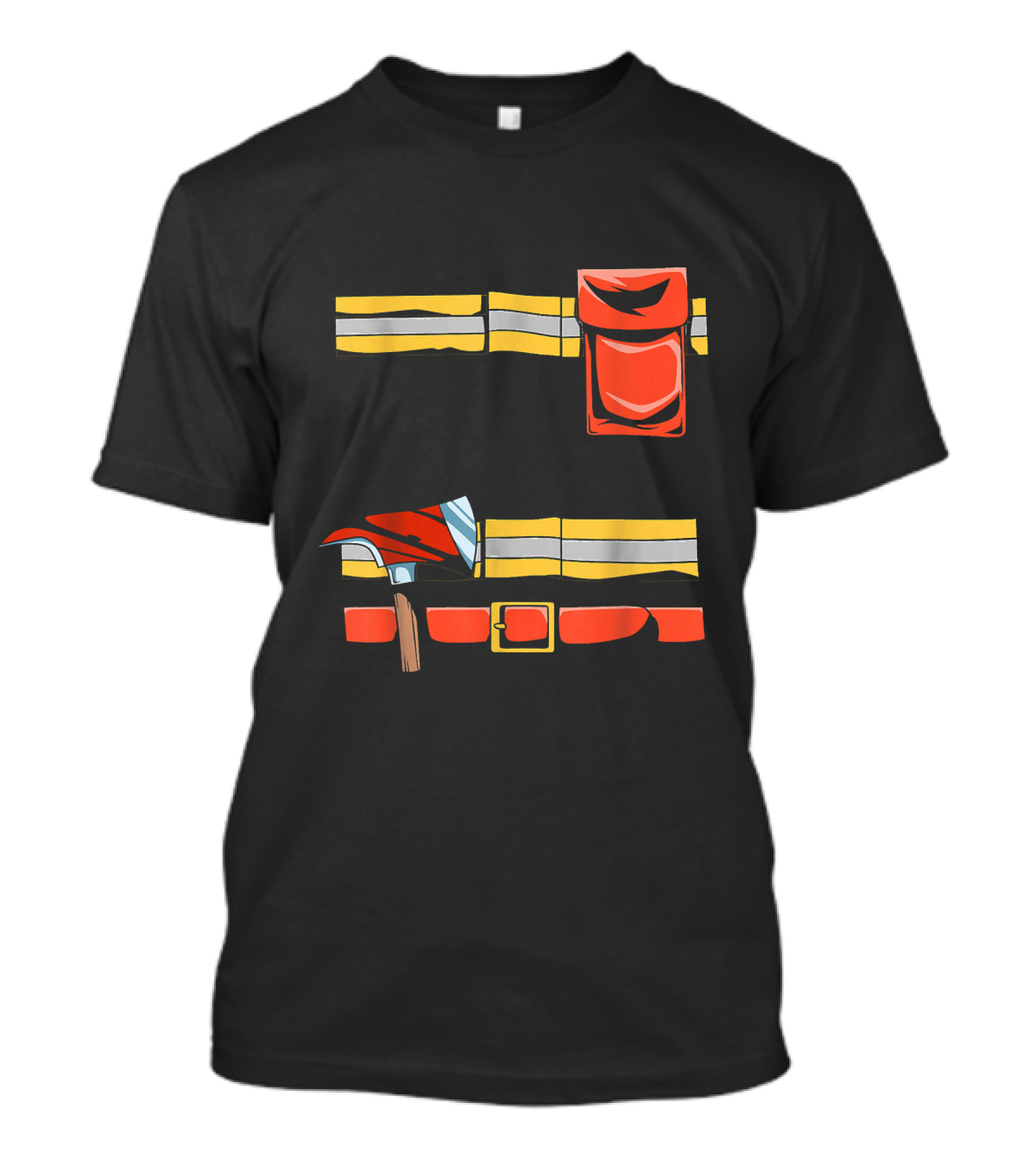 Easy Firefighter Costume Firefighter Bod Outfit With Belt And Axe T-Shirt