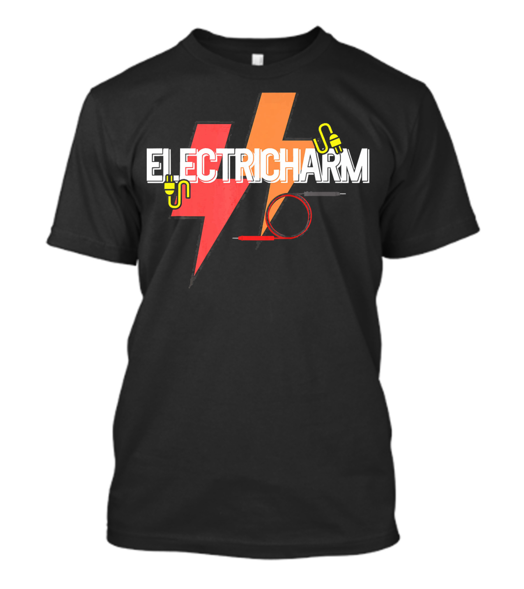 Electricharm Funny Electrician With Char Lightning Clip T-Shirt