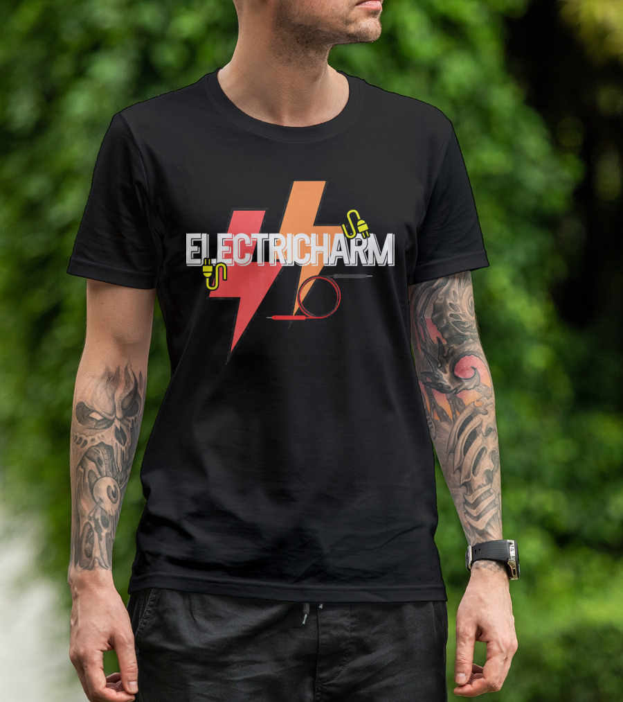 Electricharm Funny Electrician With Char Lightning Clip T-Shirt