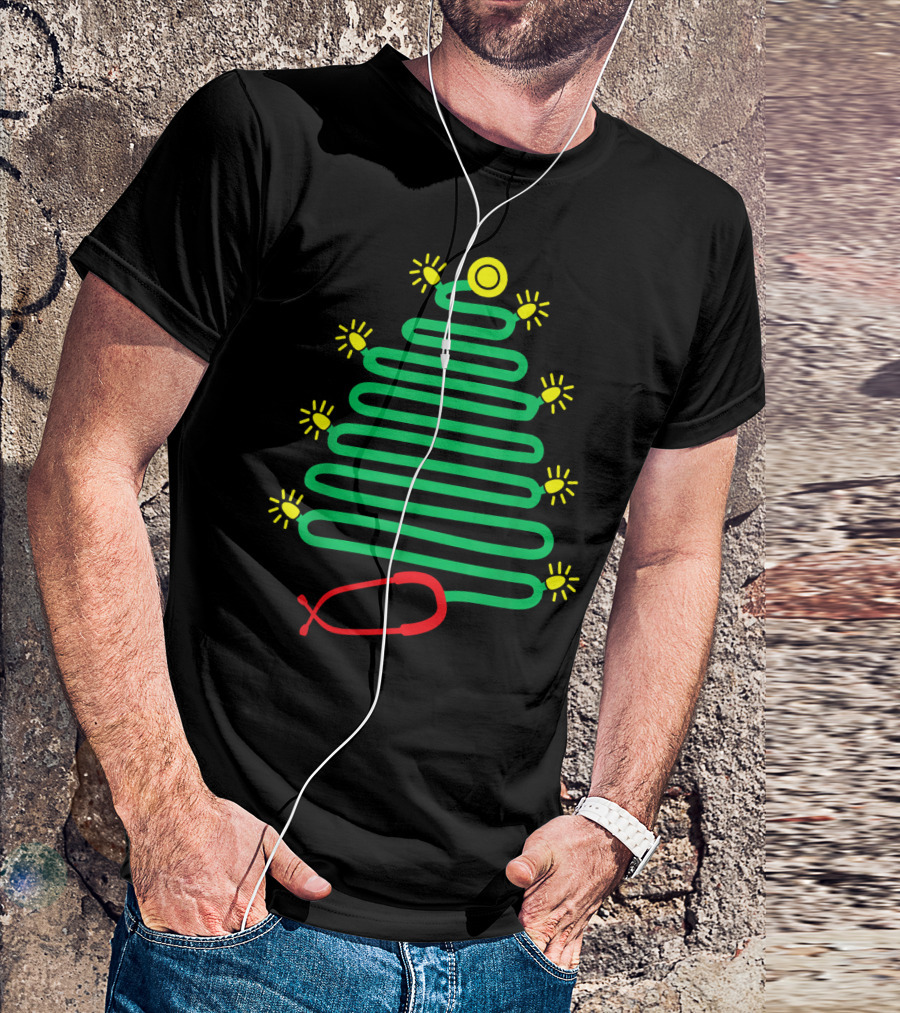 Cute Nurse Christmas Tree Stethoscope Holiday Lights T-Shirt
