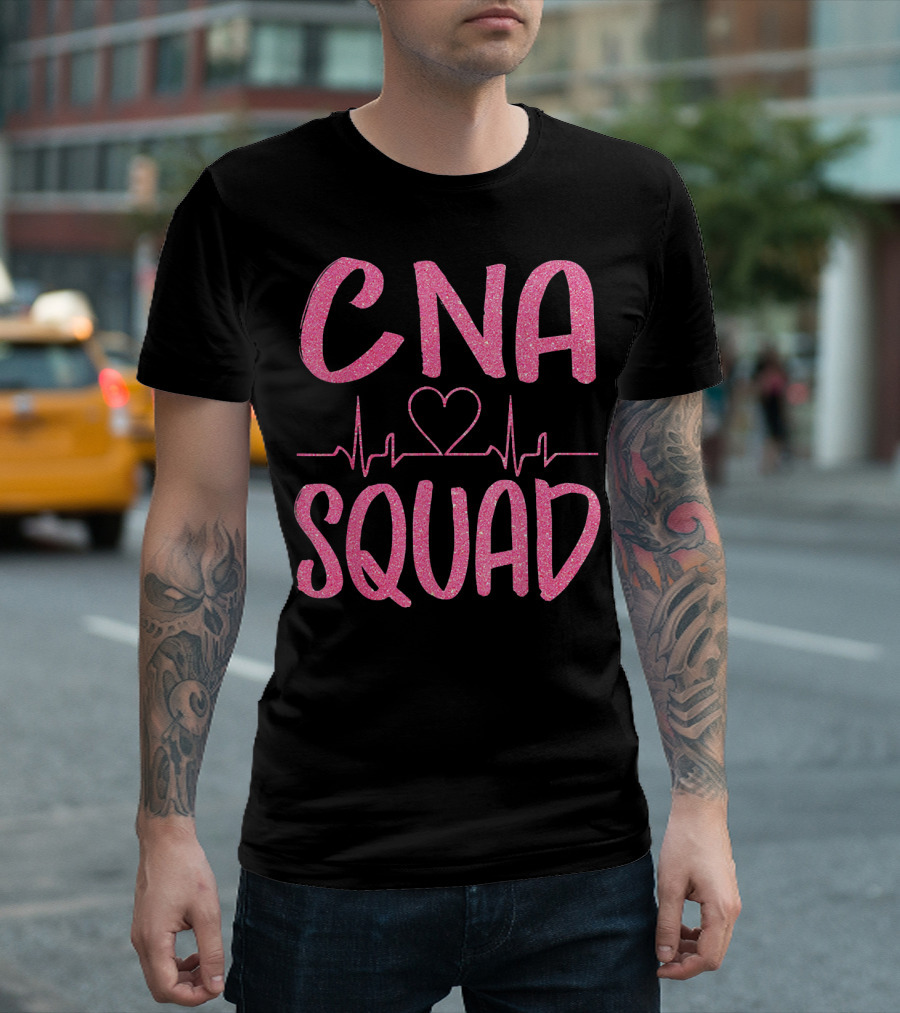 CNA Squad Heartbeat Graphic Fun Certified Nursing Assistant T-Shirt