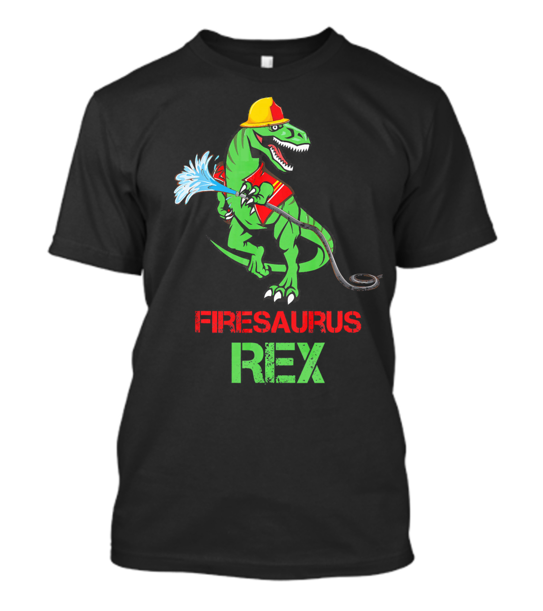 Firesaurus Rex Dinosaur Firefighter T-Shirt