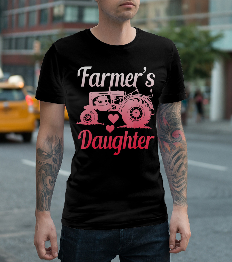 Farmer's Daughter Love With Tractor T-Shirt