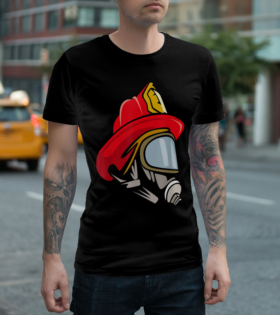 Firefighter Helmet Fireman True Hero Iconic T-Shirt
