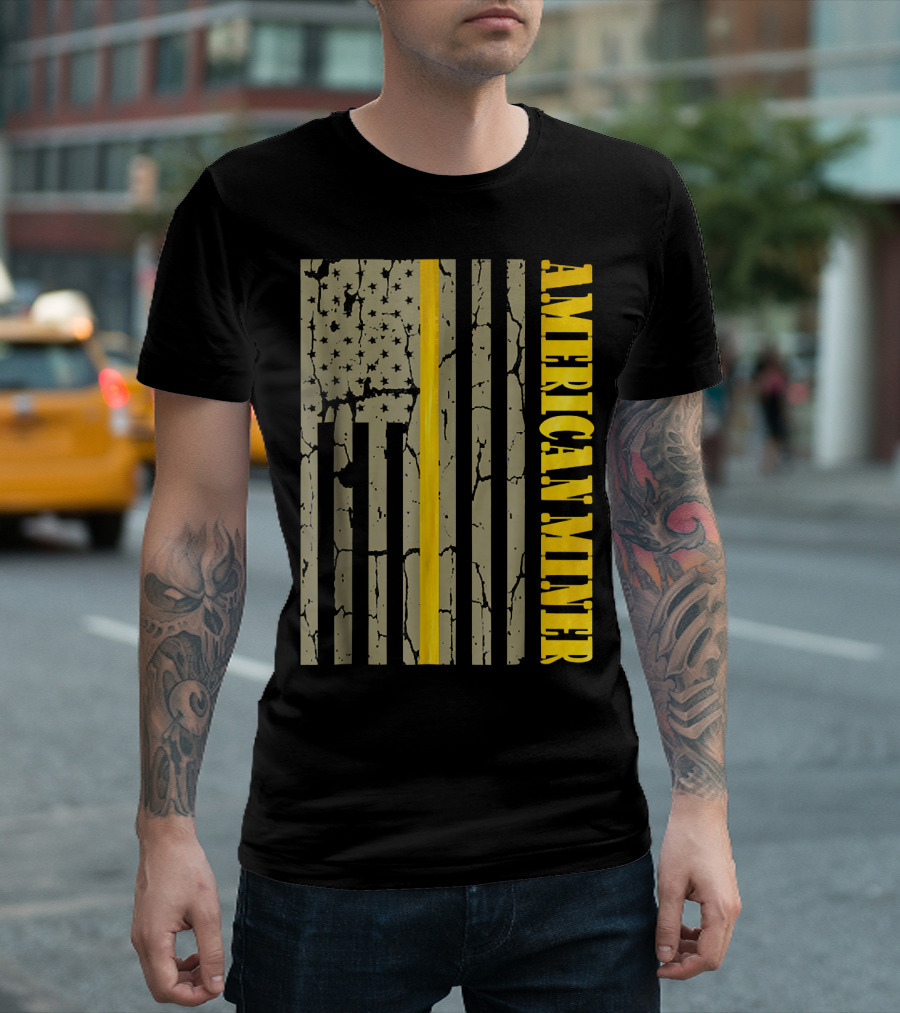 American Miner Gold Mining Flag T-Shirt