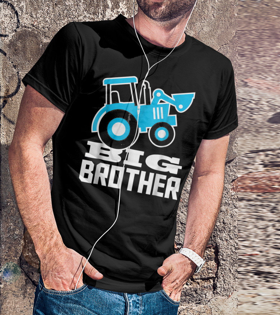 Funny Big Brother Blue Tractor Toy Truck T-Shirt