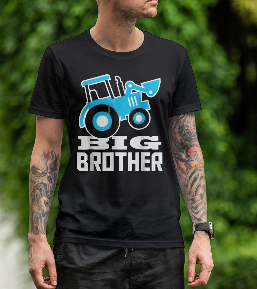 Funny Big Brother Blue Tractor Toy Truck T-Shirt