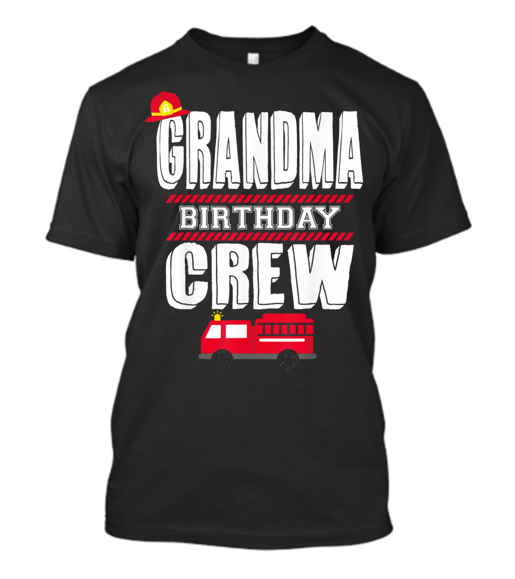 GRANDMA BIRTHDAY CREW Fire Truck Fireman T-Shirt