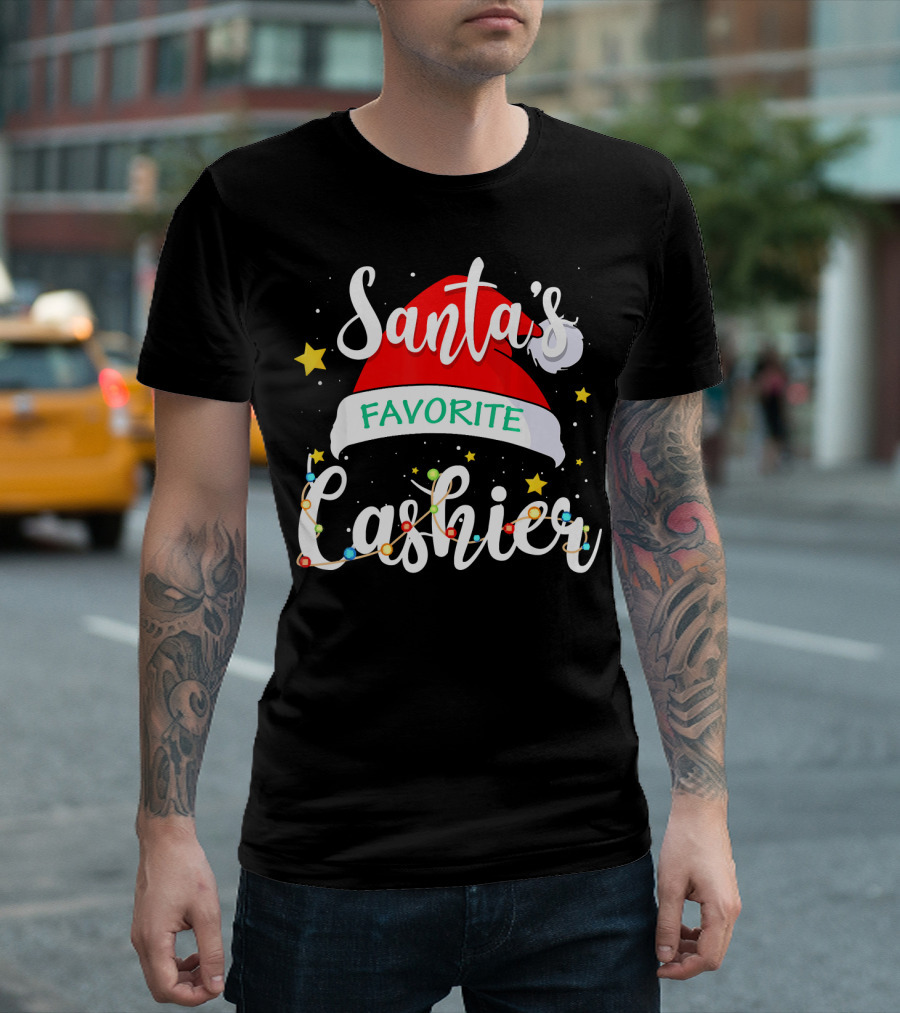 Santa's Favorite Cashier Christmas Costume T-Shirt