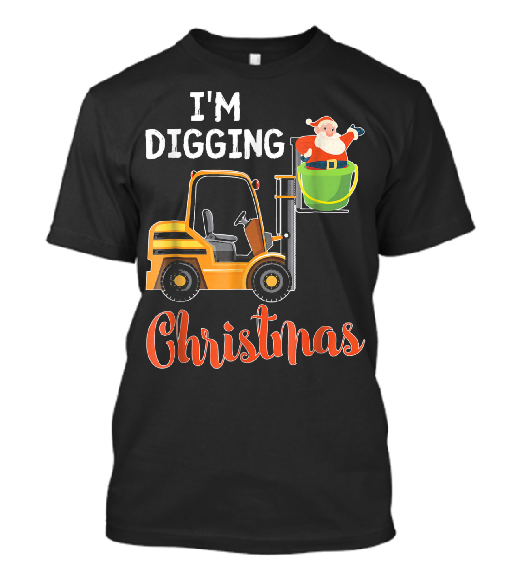 I'm Digging Christmas Santa Claus Tractor T-Shirt