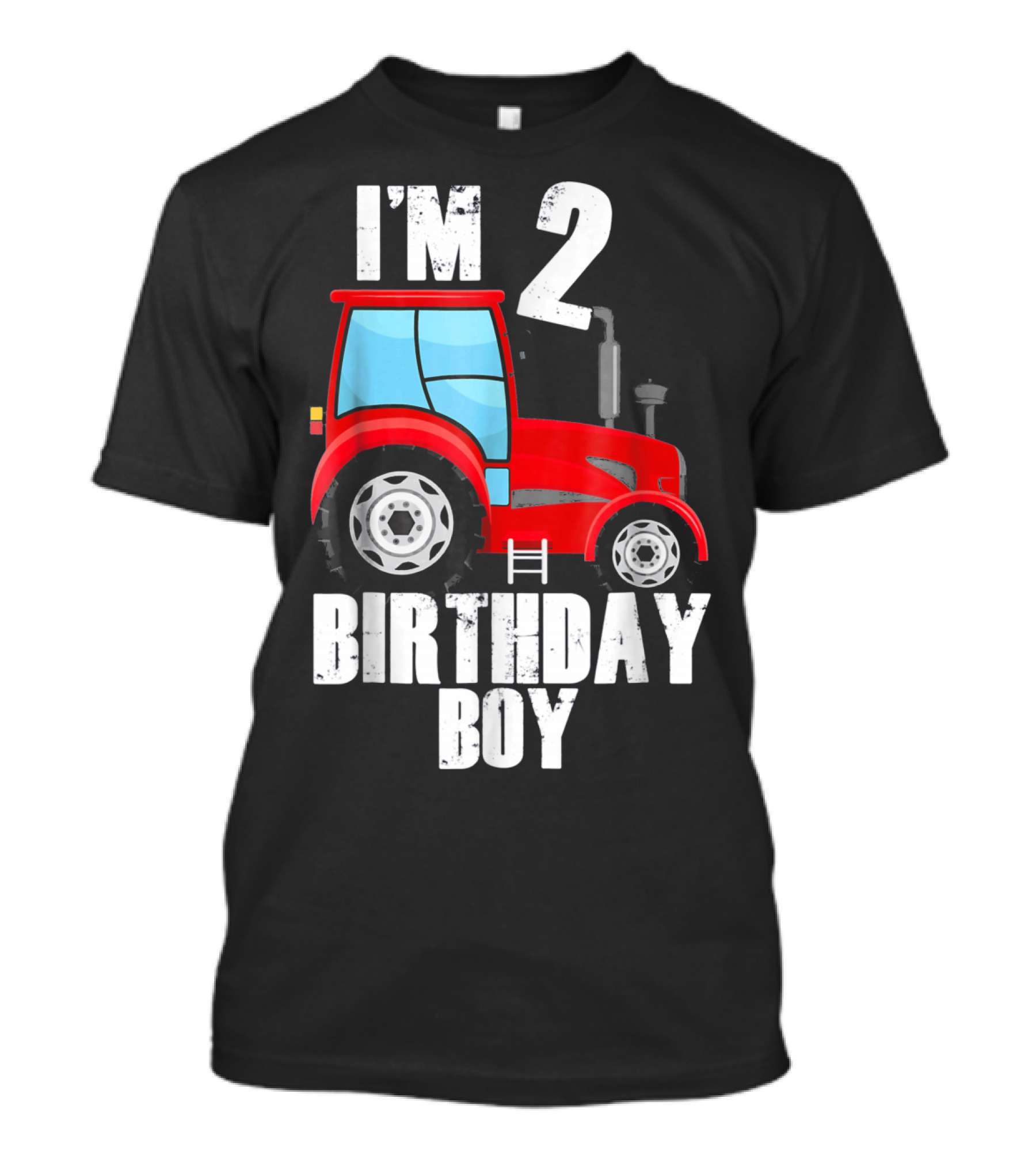I'm 2 Birthday Boy Red Farm Tractor T-Shirt