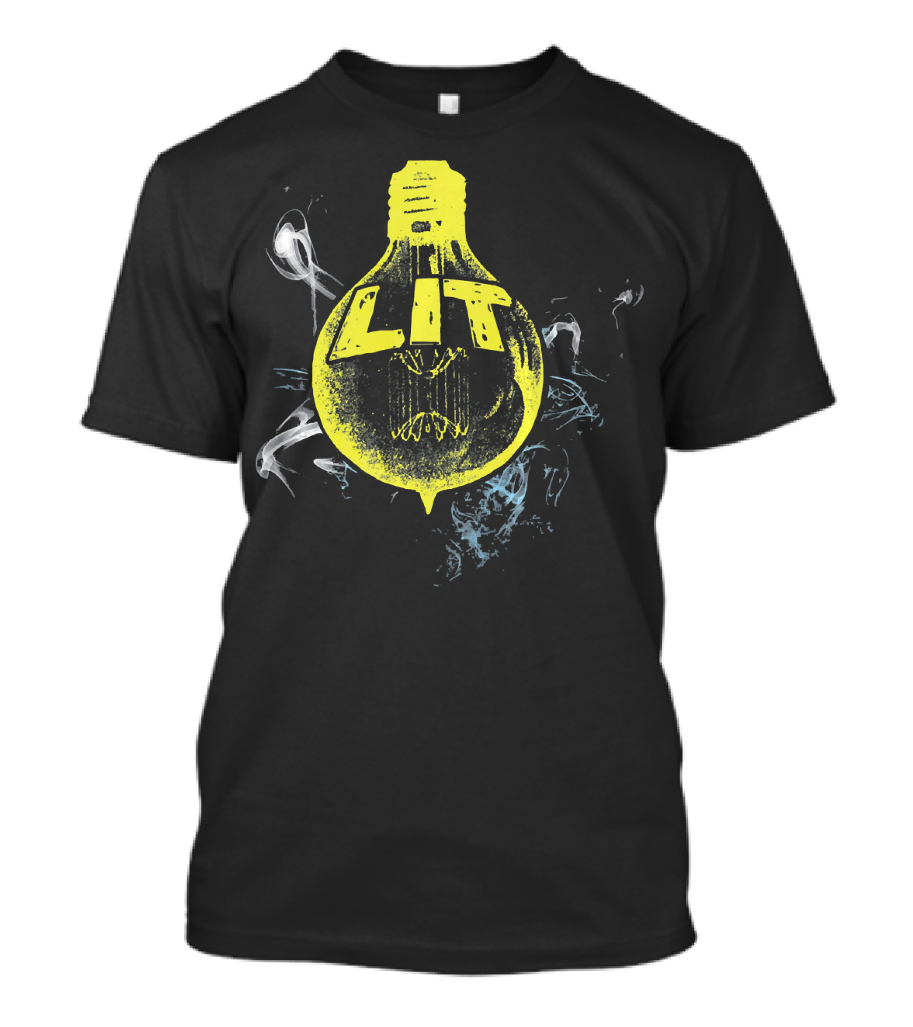 LIT Light Bulb Smoke Art Electrician Electrical T-Shirt