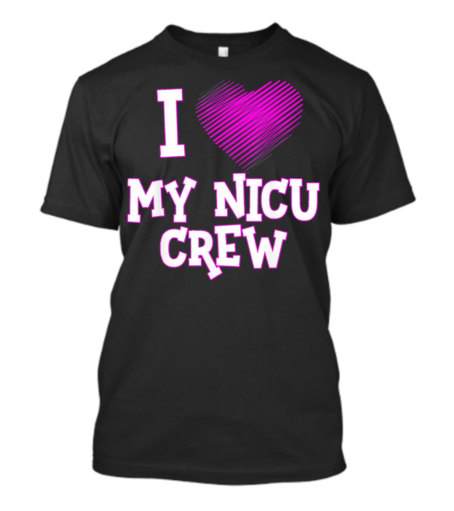 I Love My NICU Crew Nurse Nursing Heart T-Shirt