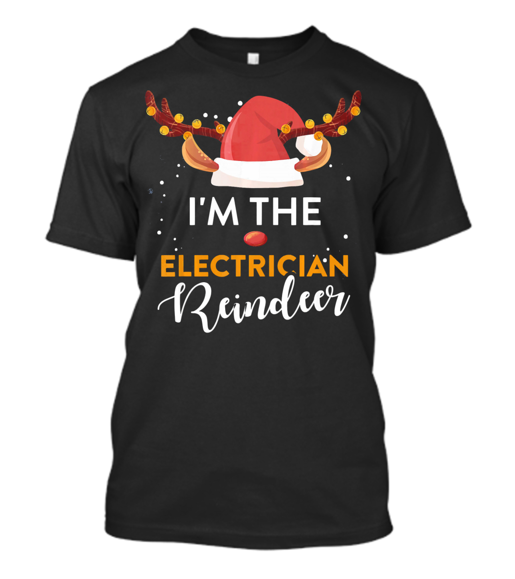 I'm The Electrician Reindeer Santa Hat Lights T-Shirt