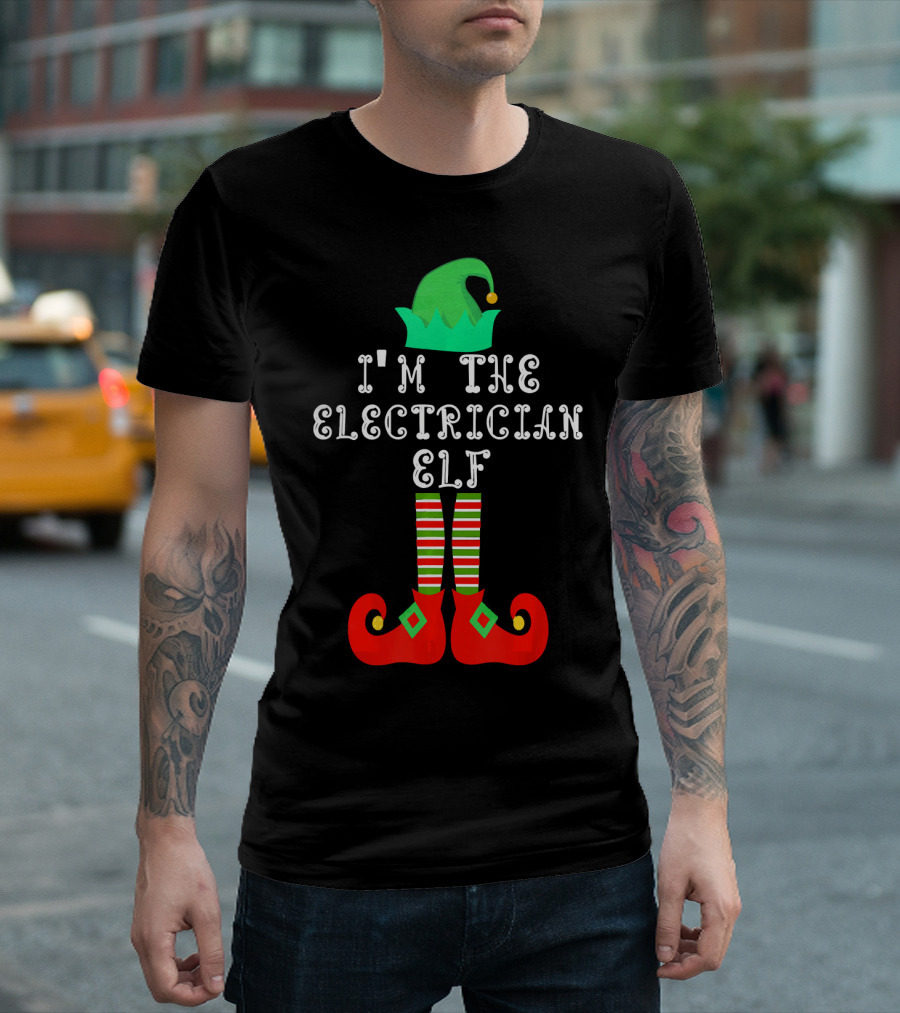 I'm the Electrician Elf Family Holiday Matching Outfits T-Shirt