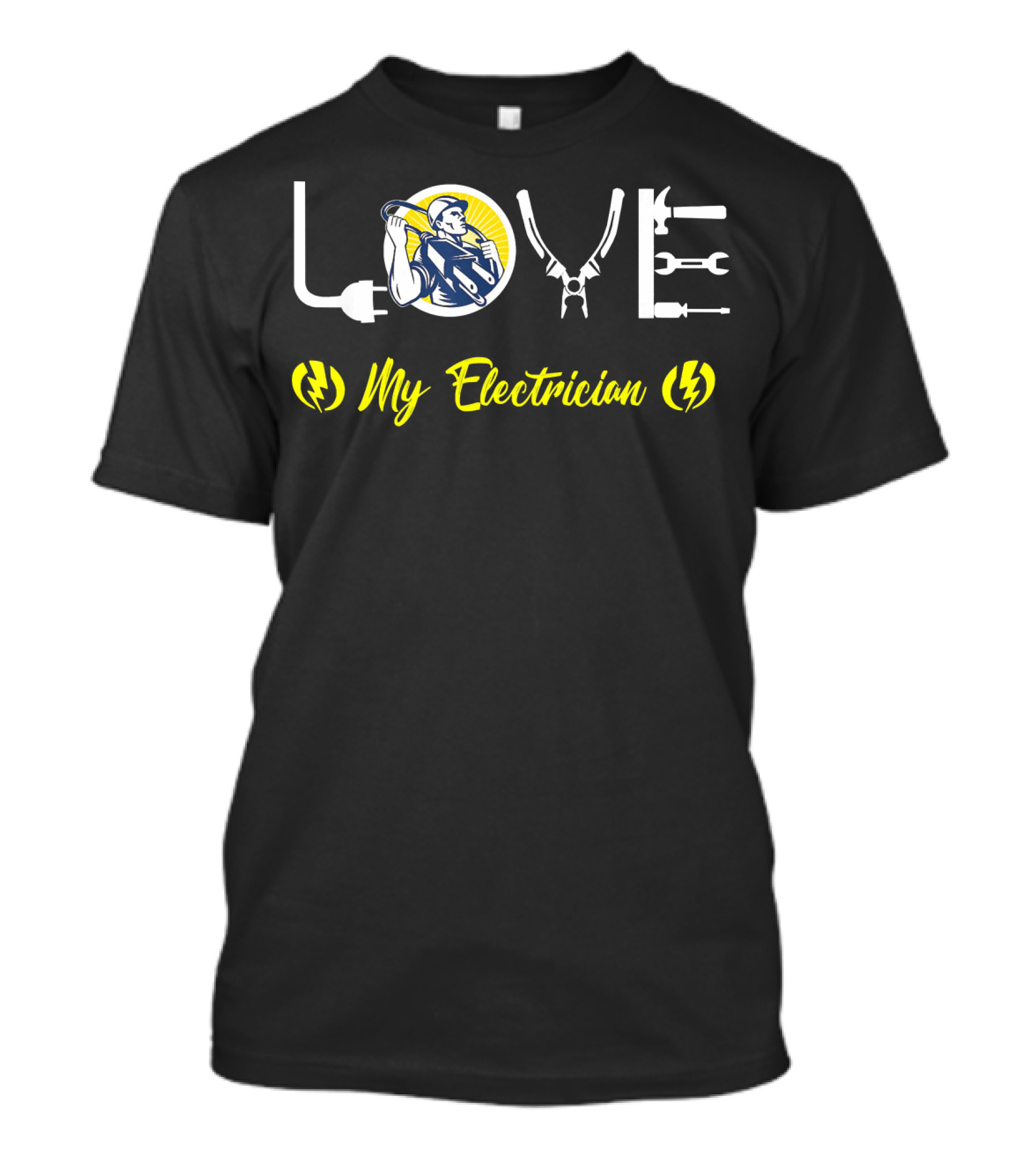 Love My Electrician Tools Logo Electrician Love T-Shirt