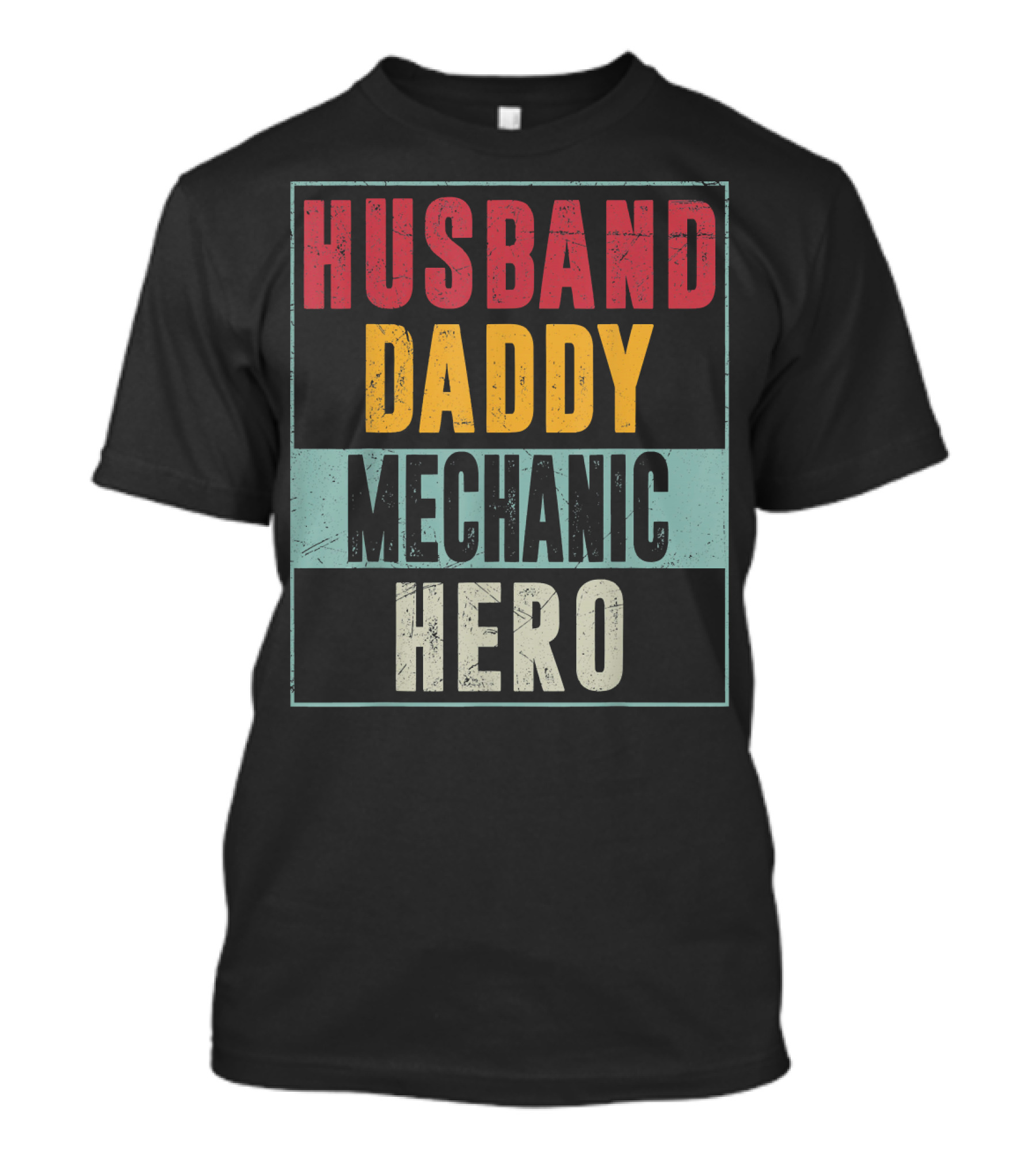 Husband Daddy Mechanic Hero Mens T-Shirt