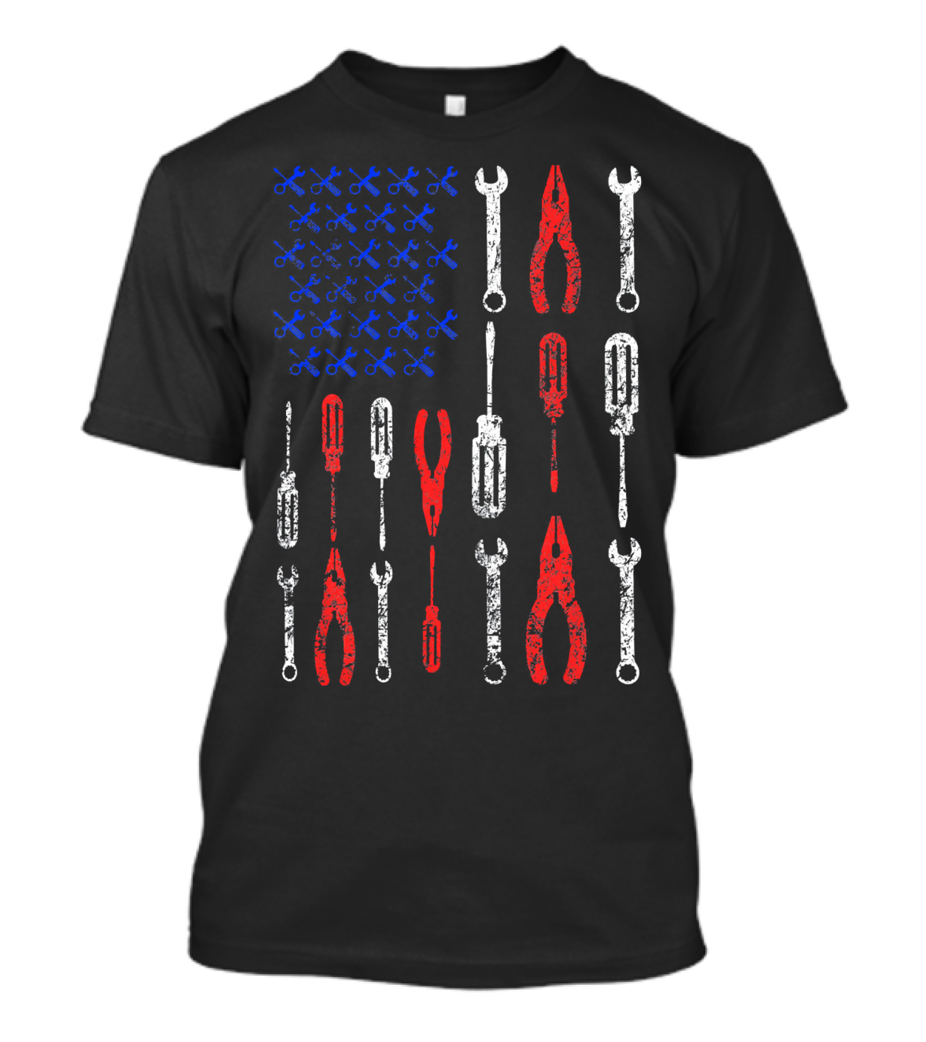 Mechanic Flag Patriotic Tools American T-Shirt