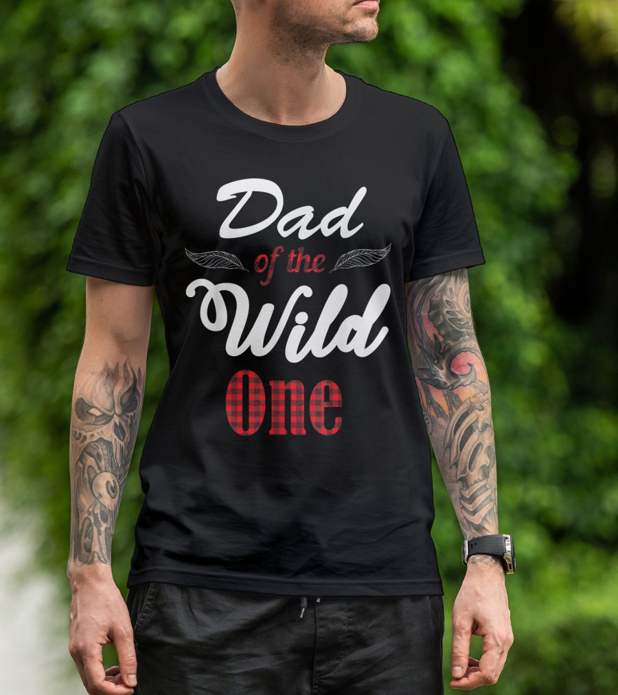 Dad Of The Wild One Lumberjack 1st Birthday Mens T-Shirt
