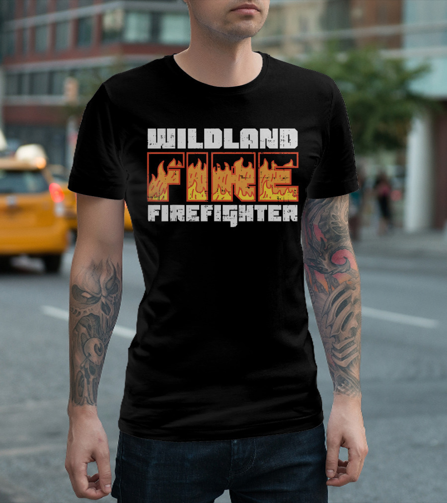Wildland Fire Firefighter Burn Men's Forest T-Shirt