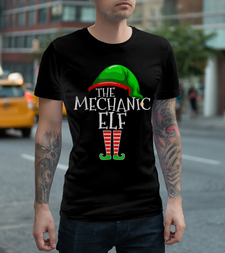 The Mechanic Elf Family Christmas Matching Group T-Shirt