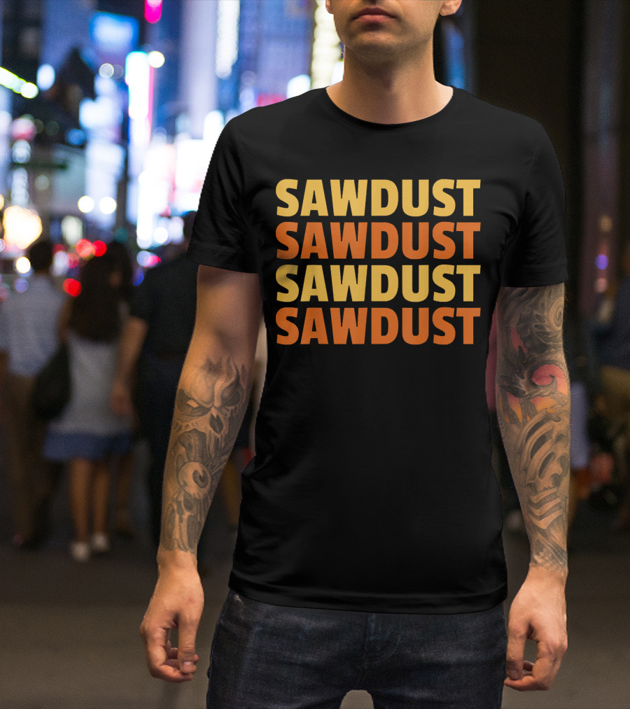 Sawdust Retro Vintage Mens Woodworking T-Shirt