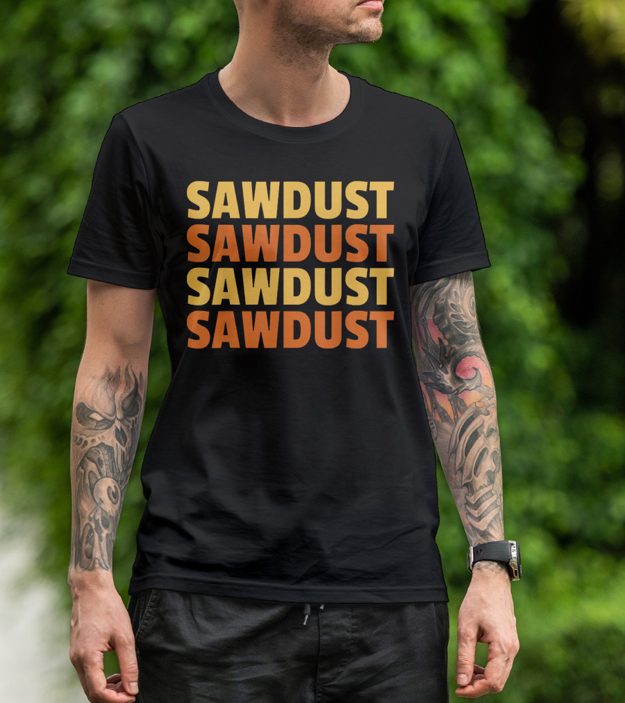Sawdust Retro Vintage Mens Woodworking T-Shirt