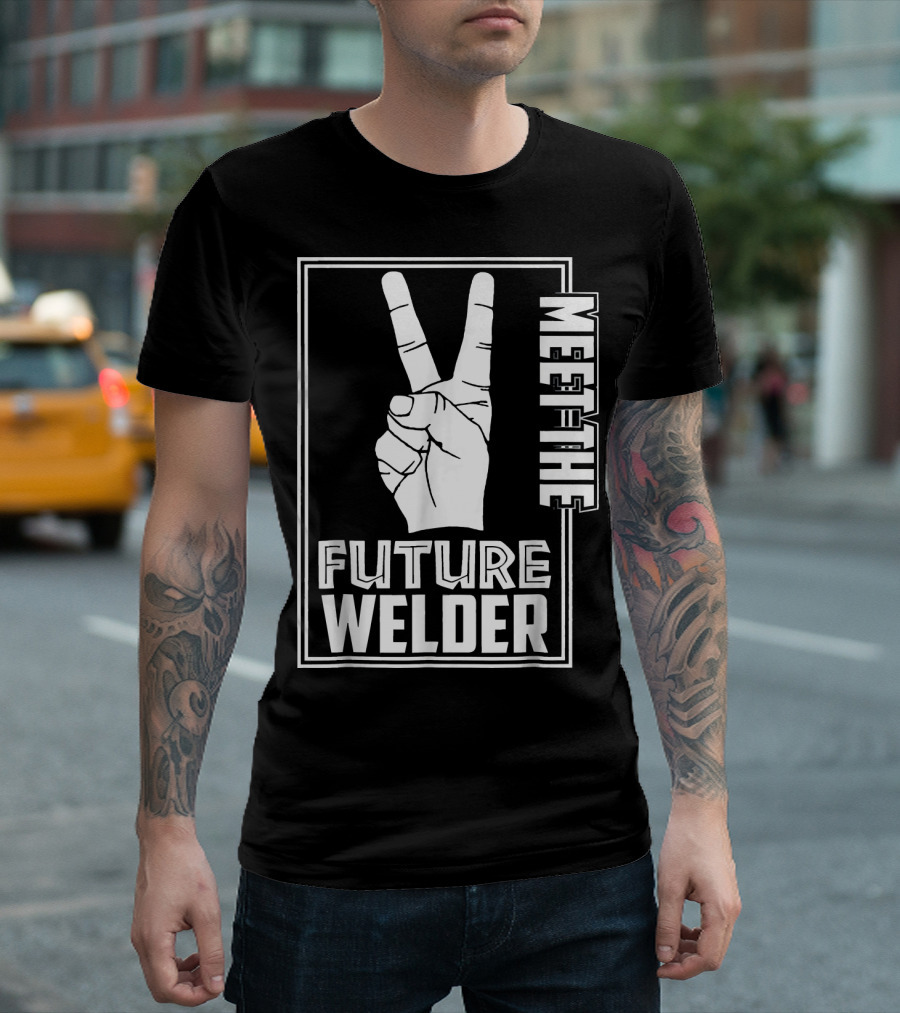 Meet the Future Welder Peace Sign T-Shirt