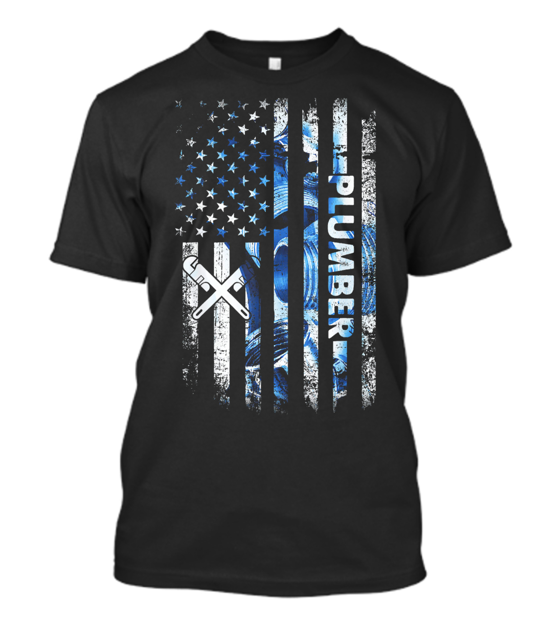 Plumber American Flag Patriot Tools T-Shirt