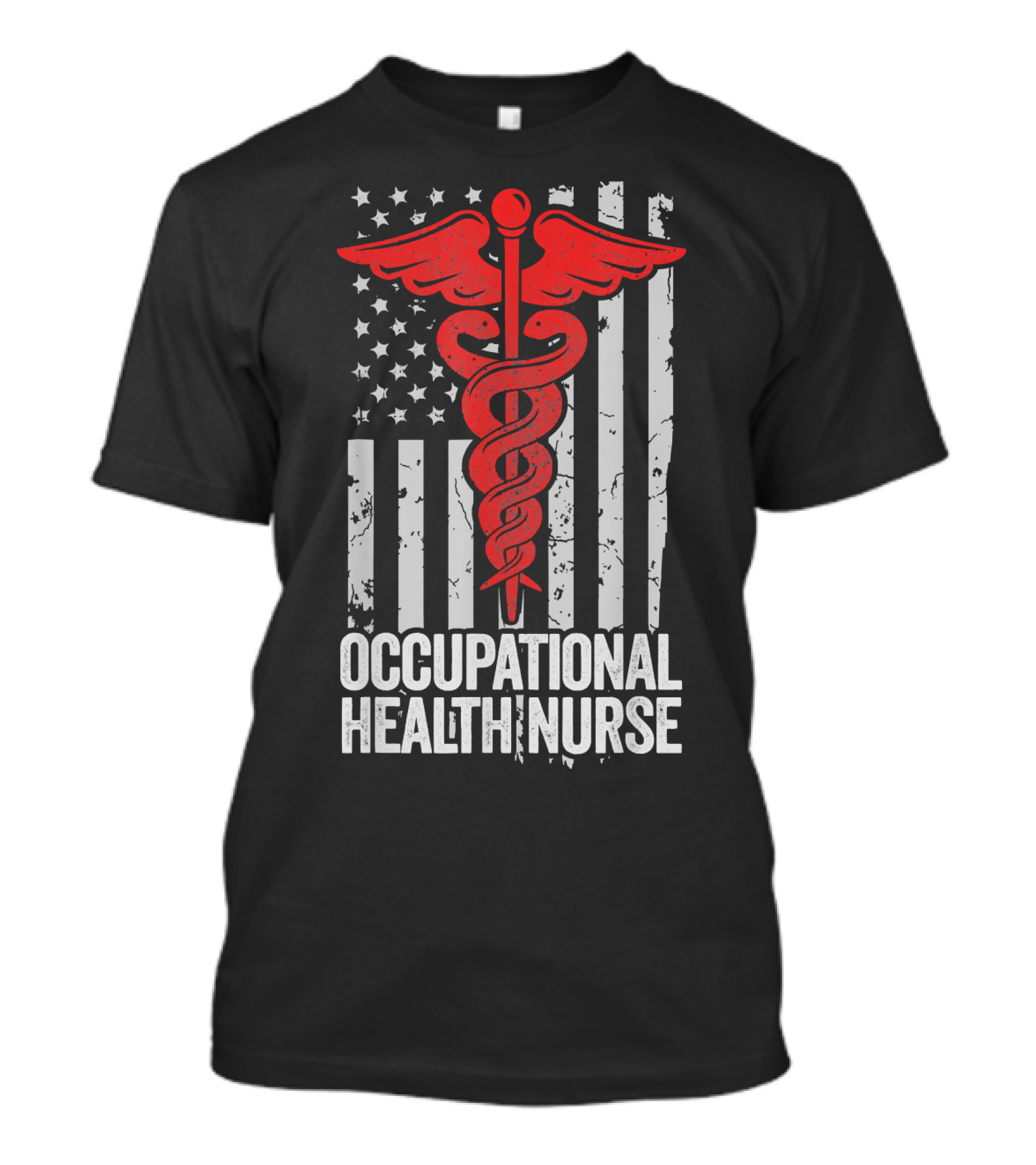 Occupational Health Nurse OHN American Flag Caduceus T-Shirt