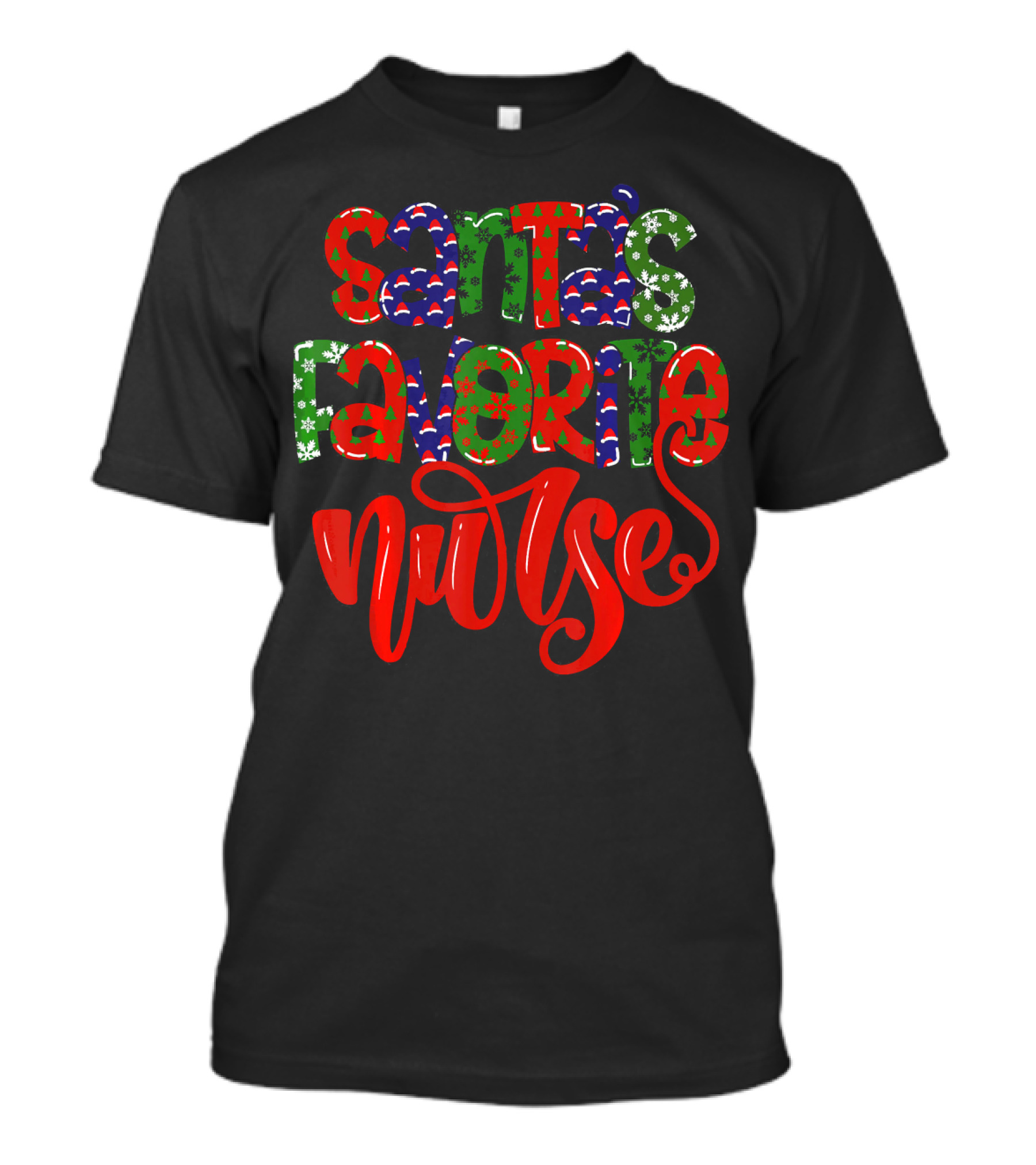Santa's Favorite Nurse Nurse Merry T-Shirt